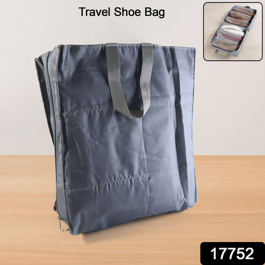 Wukusy travel shoe storage bag with zipper, compact and lightweight design for organizing shoes on the go.