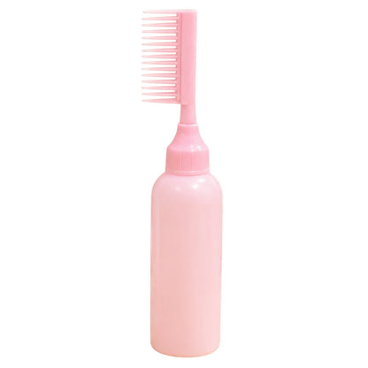 Wukusy 2-in-1 hair oil applicator bottle with scalp comb for root care, showing the bottle and comb for easy oil application.