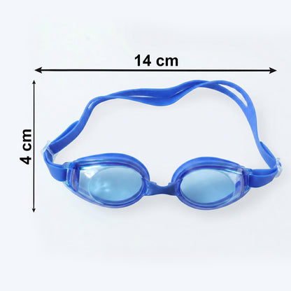 Kids Wukusy swimming goggles with clear lenses and secure fit, designed for comfort and visibility during swimming activities.