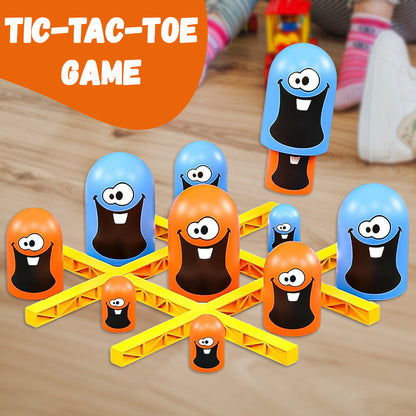 Wukusy Tic-tac-toe game set with a colorful indoor game board and game pieces, ideal for fun family or indoor play.