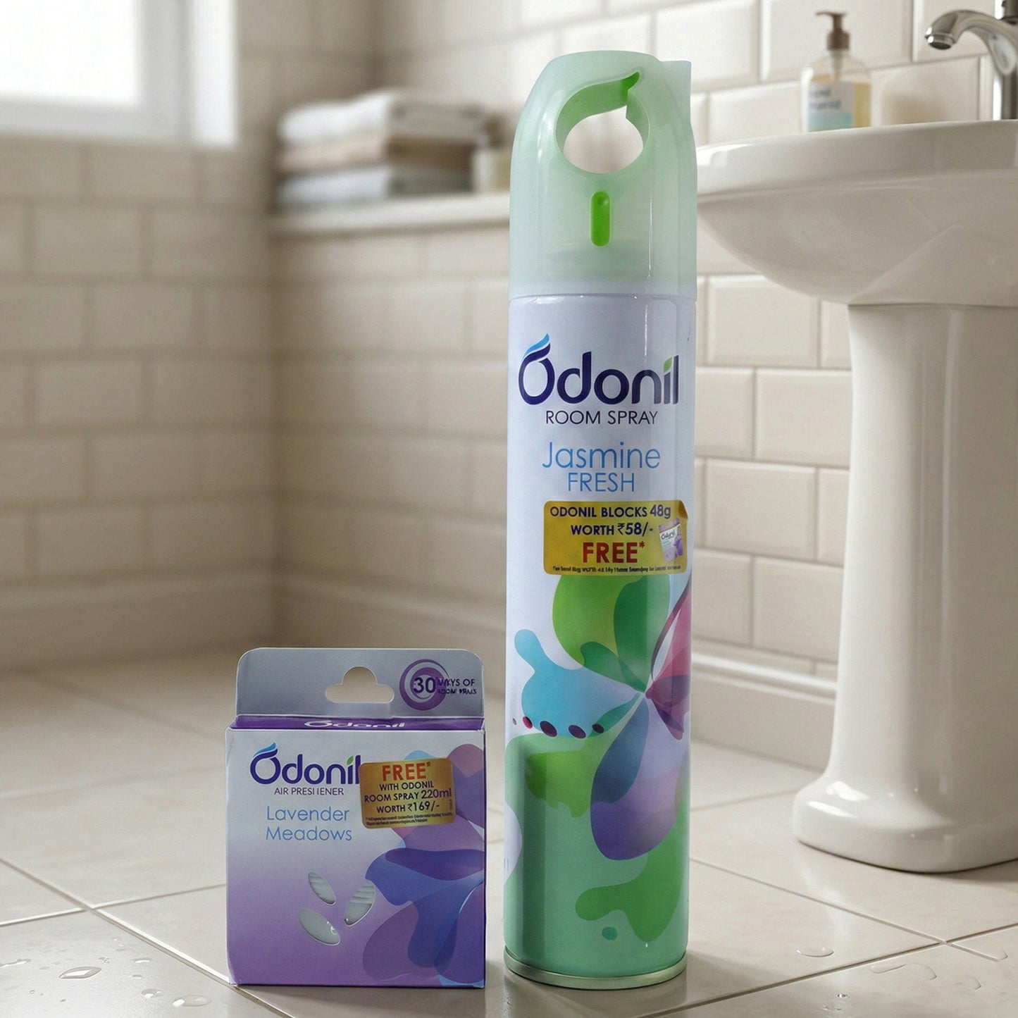 Wukusy room spray and air freshener blocks combo set with mixed fragrances in 220ml bottles and blocks for freshening spaces