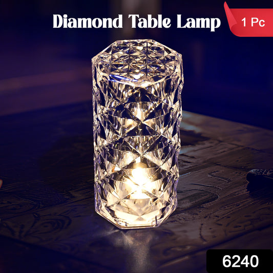 Wukusy 6240 Diamond Table Lamp with crystal candle lights for elegant home decoration and ambient lighting.