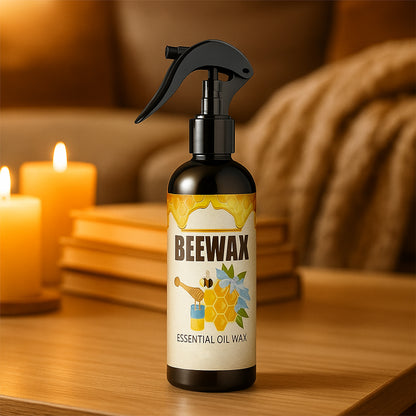 Wukusy beeswax essential oil wood polish spray set, 120ml bottles with natural beeswax and essential oils for wood care.