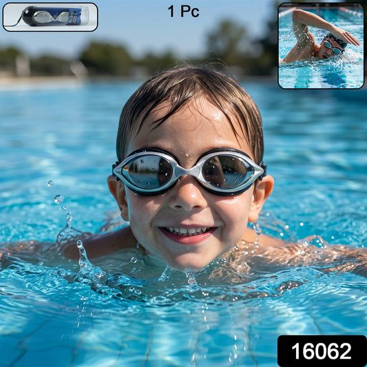 Wukusy kids swim goggles with leakproof design and anti-fog eye protection, shown in close-up view.