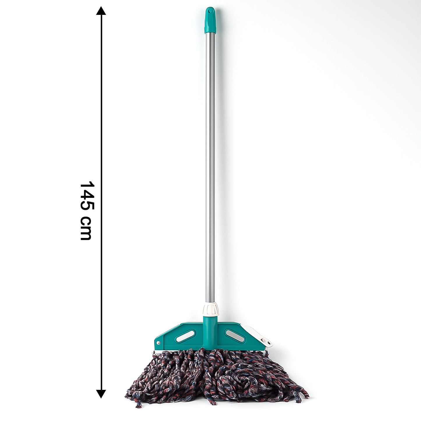 Wukusy premium cotton yarn floor cleaning mop with long handle, ideal for easy, effective home floor cleaning.