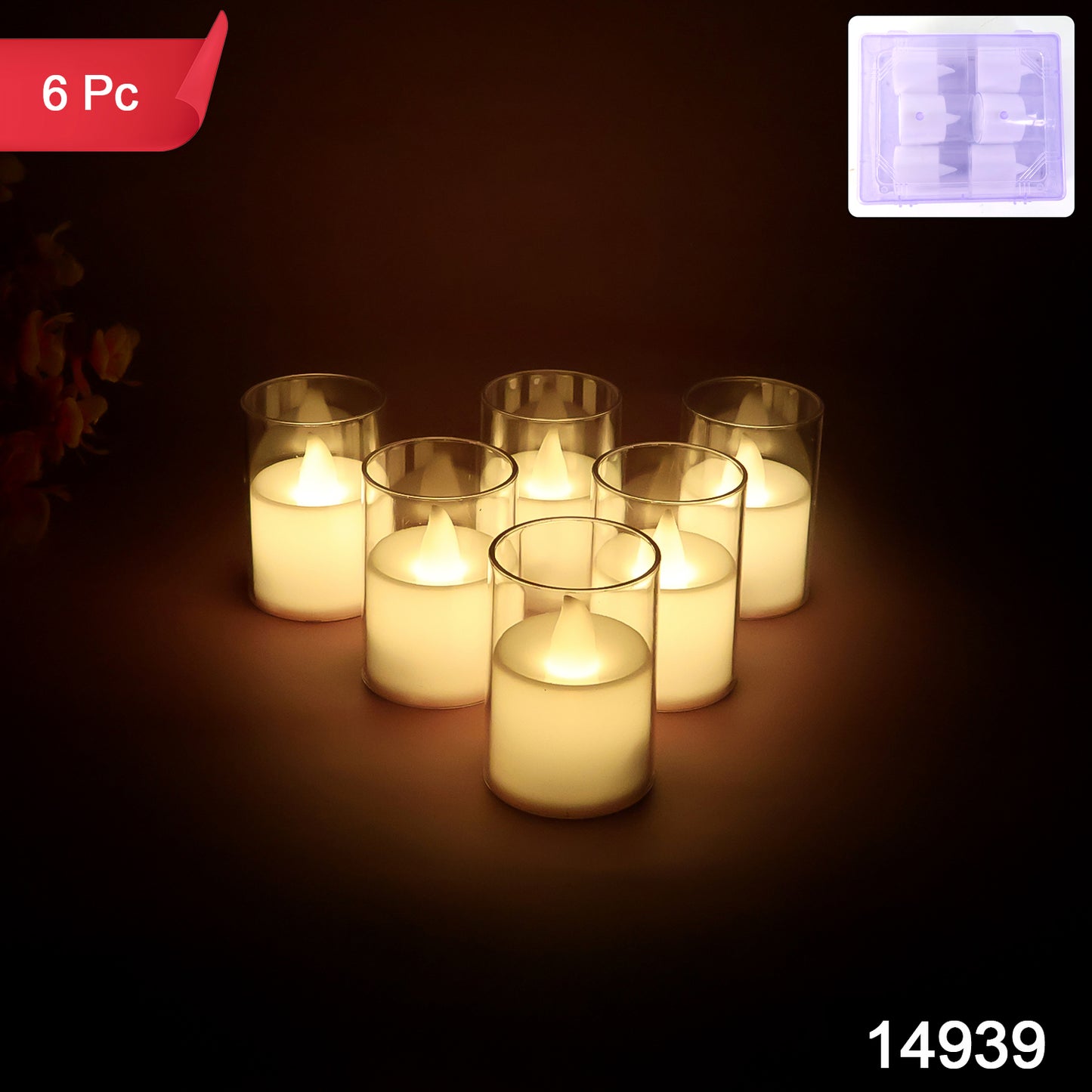 Set of Wukusy flameless LED votive candles with warm glow, ideal for decorative and safety-conscious lighting.