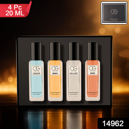 Wukusy Og Beauty luxury perfume gift set with four 20ml bottles, elegant health and beauty fragrance collection.