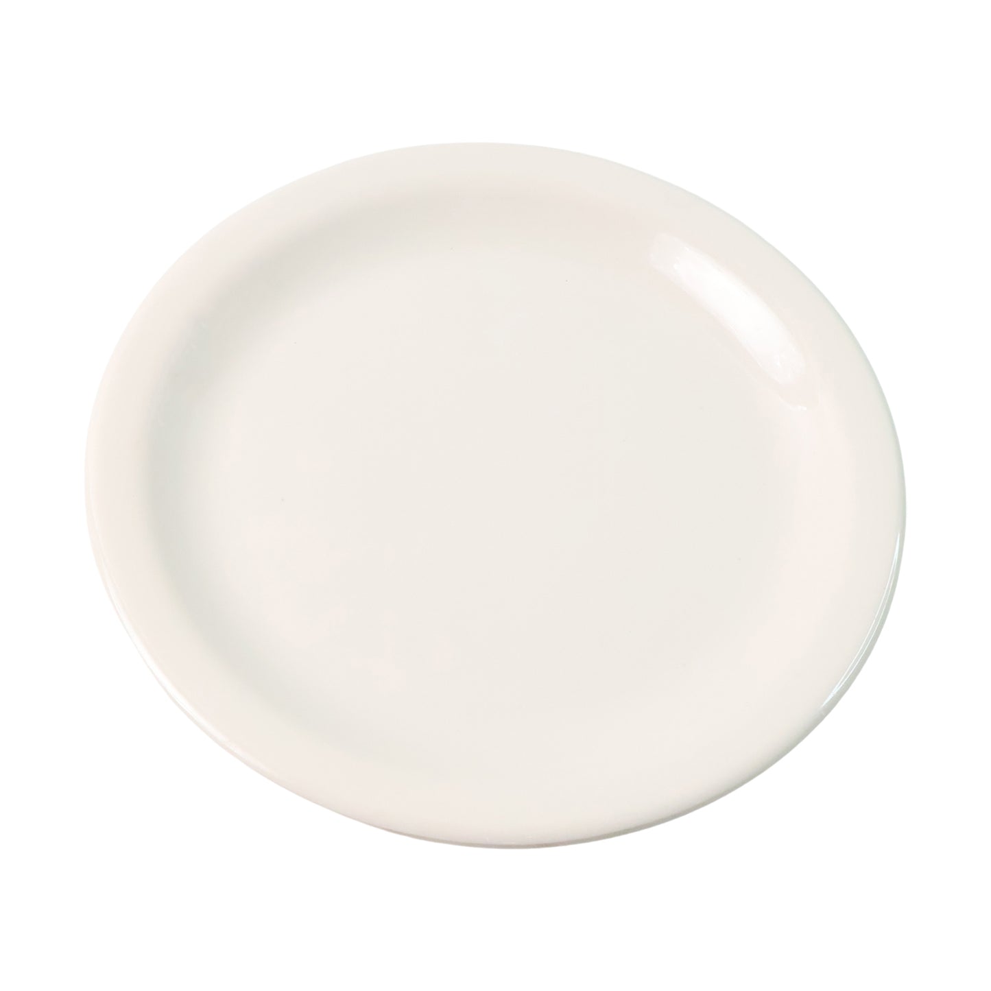 Wukusy premium round dinner plate, 30cm, white ceramic, smooth surface, ideal for home dining, single piece.