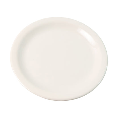 Wukusy premium round dinner plate, 30cm, white ceramic, smooth surface, ideal for home dining, single piece.