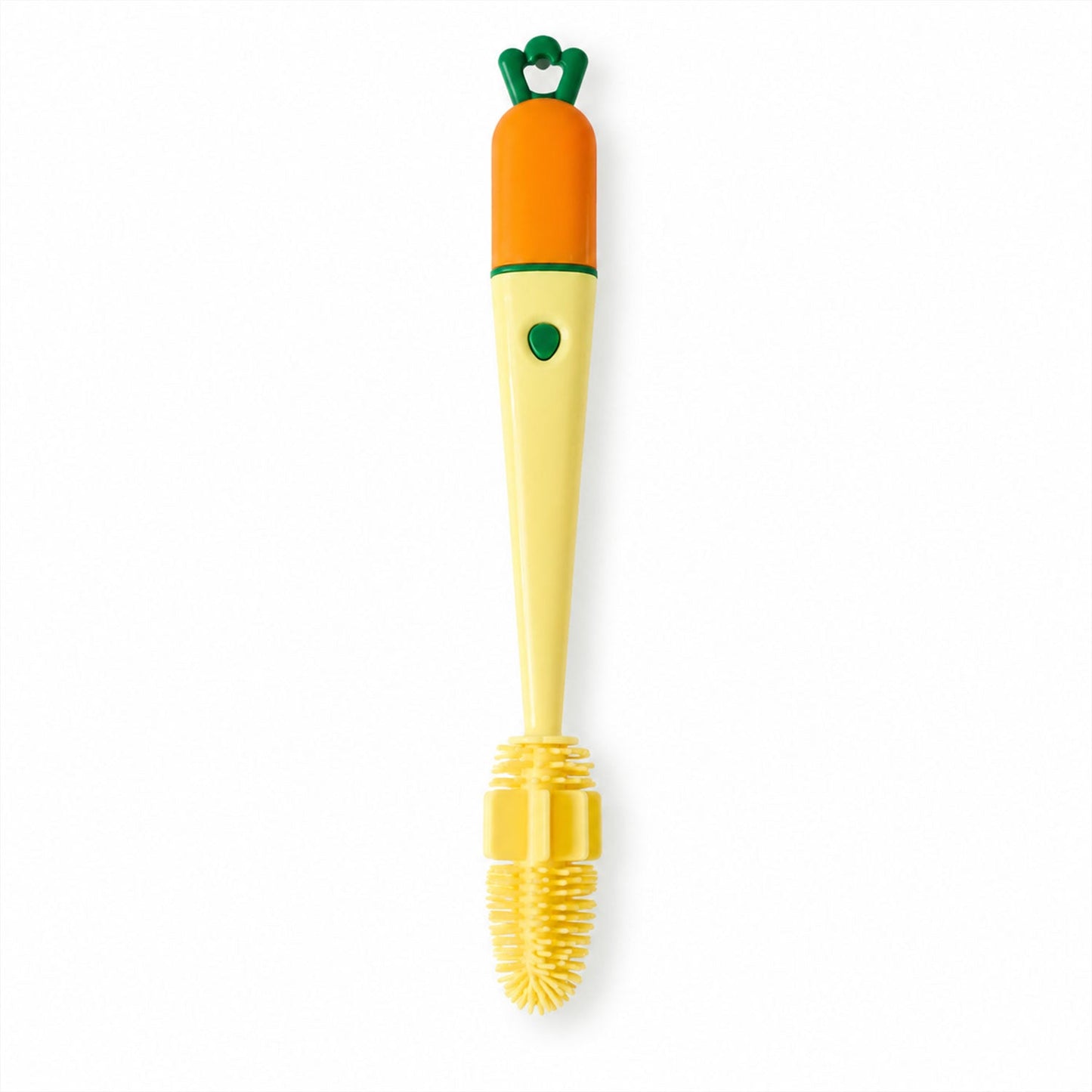 Wukusy 4-in-1 silicone bottle cleaning brush with long handle and nipple brush for thorough cleaning of bottles and accessories