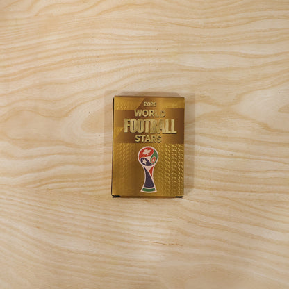 Wukusy World Football Stars Card Set featuring trading cards with images of famous football players on collectible cards