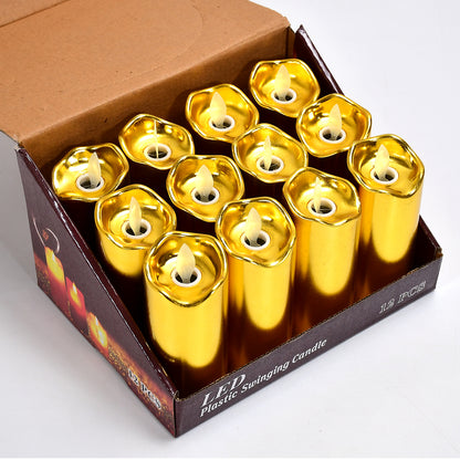 Wukusy 6563 Big Swinging Candle set of 12 for wedding and birthday party decor, featuring large decorative candles on a white background.