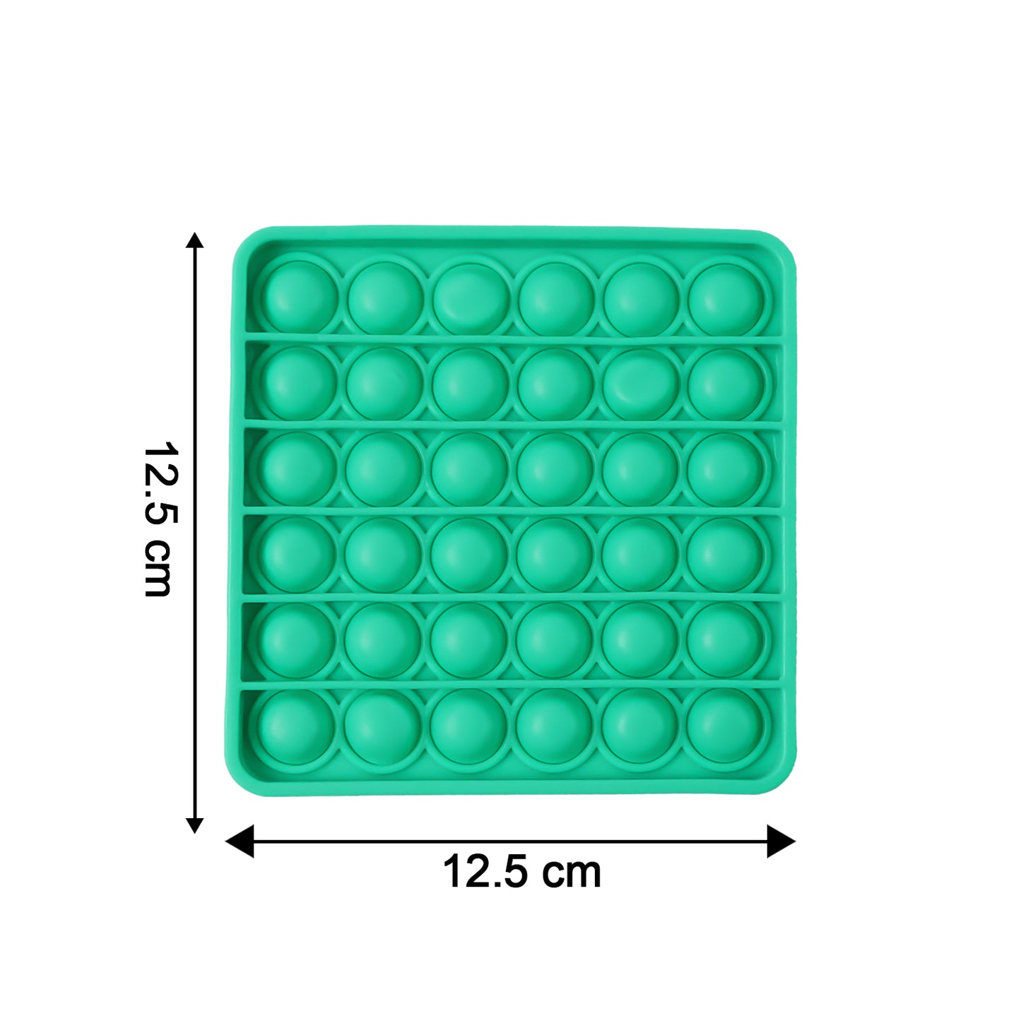 Wukusy premium square-shaped silicone Pop It fidget toy with push bubbles for stress relief and sensory play.