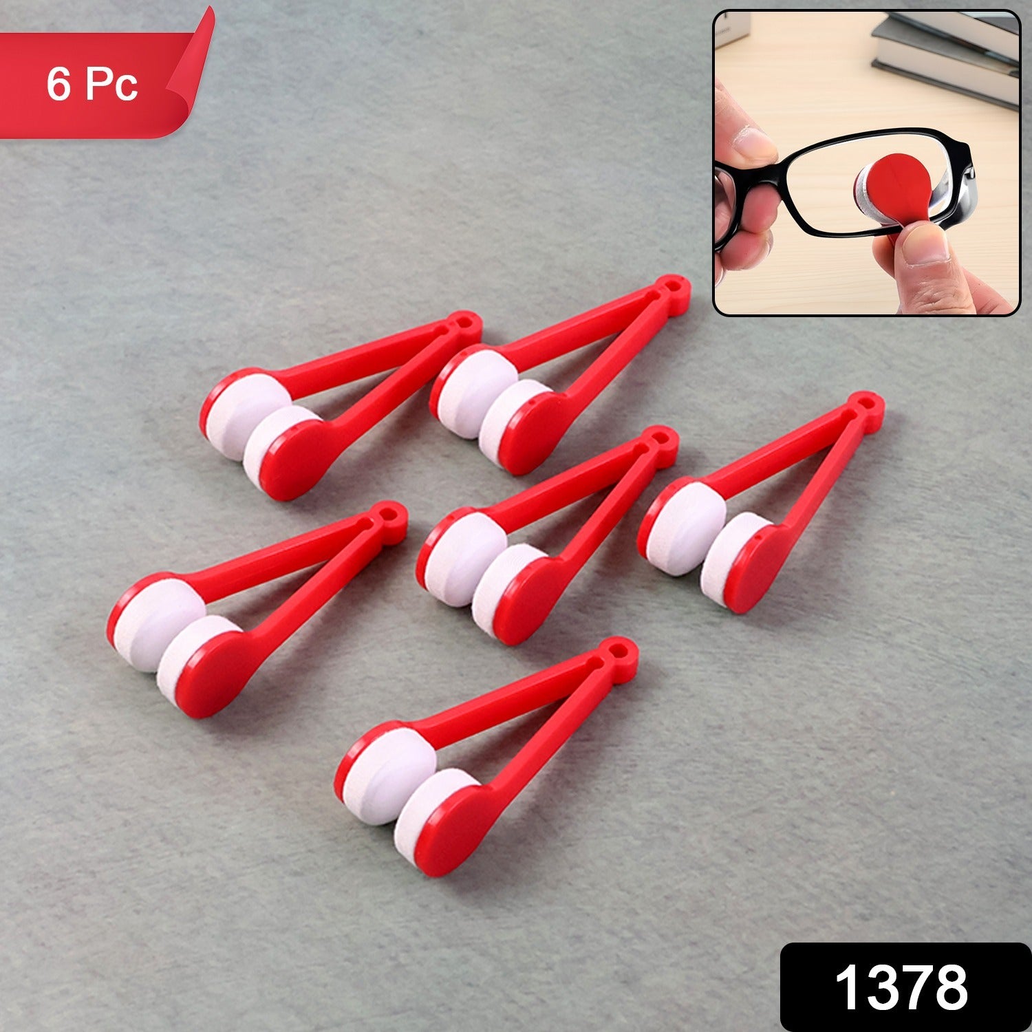 Wukusy portable eyeglass and sunglass lens cleaner tool set with six cleaning cloths and brushes for effective lens cleaning.