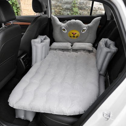 Wukusy car air mattress bed set with inflatable pillow, cushions, and air pump for travel comfort and convenience