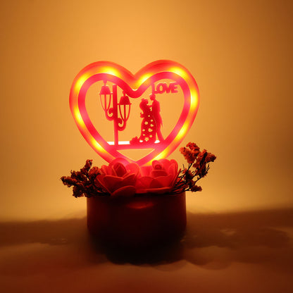 Romantic Heart Love decorative gift set by Wukusy featuring heart-shaped ornaments and love-themed embellishments.