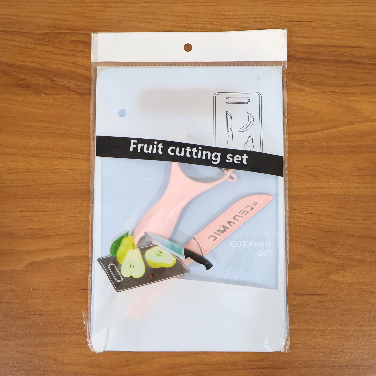 Wukusy 3-in-1 multipurpose kitchen cutting board set with separate sections for fruits and vegetables, made of durable material.
