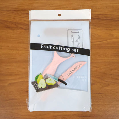 Wukusy 3-in-1 multipurpose kitchen cutting board set with separate sections for fruits and vegetables, made of durable material.