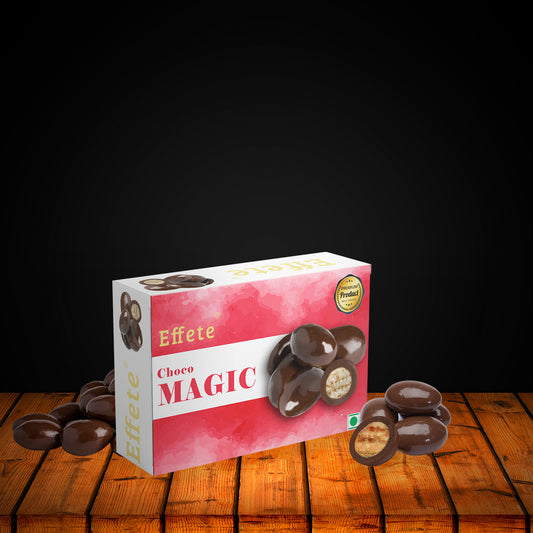 Wukusy 32g Choco Magic center-filled chocolate with smooth, creamy filling in a glossy chocolate shell.