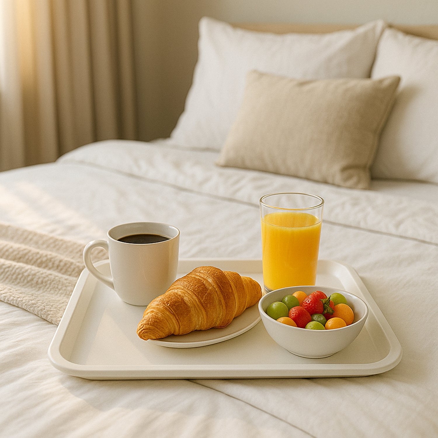Wukusy plastic serving tray plate measuring 40x30 cm, ideal for home and kitchen use, with a smooth surface and sturdy design.