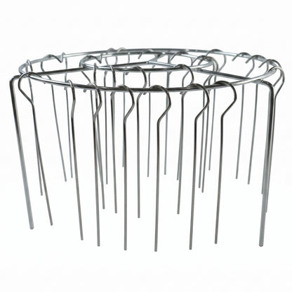Wukusy stainless steel air fryer skewer stand with BBQ kebab rack holder for grilling and roasting kebabs.