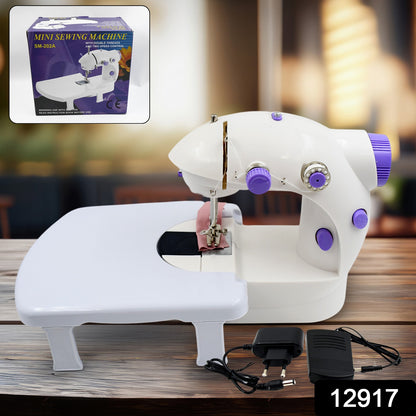 Wukusy home tailoring sewing machine with extension table, foot pedal, and portable electric mini stitching machine for sewing projects