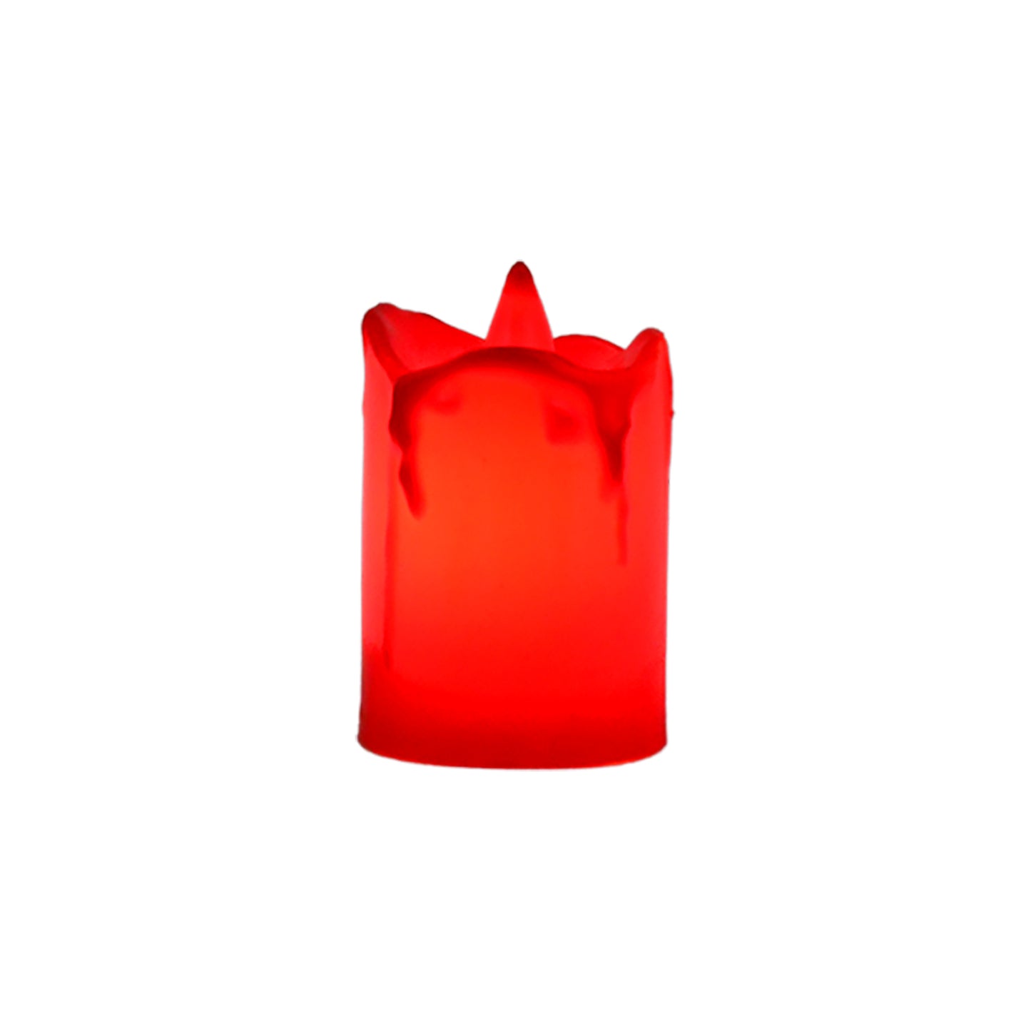 Wukusy flameless melted design candle for home decor, showing a realistic flickering LED candle with melted wax detail.