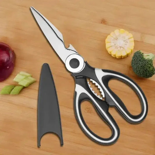 Kitchen scissors from 13162, showing sharp stainless steel blades and ergonomic handles, ideal for kitchen cutting tasks.