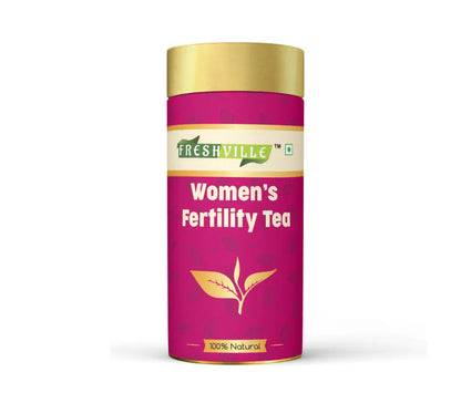 Freshville Women Fertility Tea in a ceramic tea pot, showcasing the herbal infusion with a modern design.