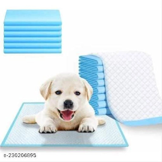 Multicolor waterproof dog pee pads, 60x90 cm, pack of 25, designed for pet beds and training.