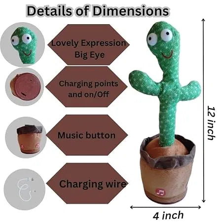 Talking and dancing cactus toy from 23104, a musical toy accessory featuring a lively cactus character with arms and animated features.