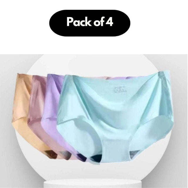 Multicolor women's seamless briefs pack of 4, comfortable and soft women's underwear by Dropship India.