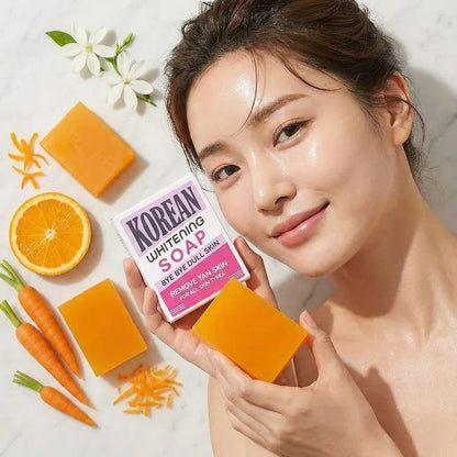 5912 Korean whitening shaving soap bar pack with two natural shaving soap bars for smooth, bright skin.