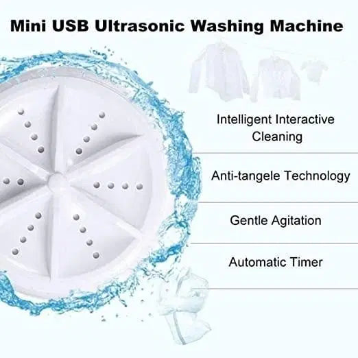 Portable Mini Washing Machine Ultrasonic Turbine Washer accessory by 1238, showing compact design with ultrasonic cleaning components.