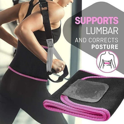 Adjustable waist trimmer belt from 23104, a slim sweat belt designed to shape and support the waist during workouts.