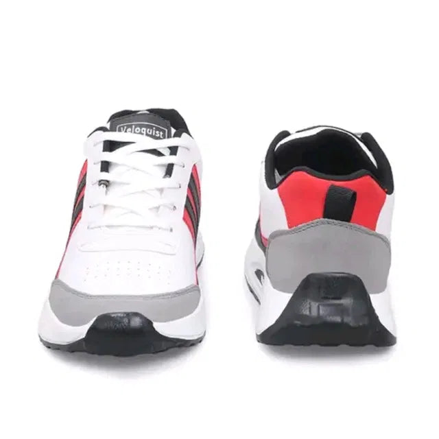 Anjrs men's casual sports shoes in black with white accents, featuring comfortable design for running and everyday wear.