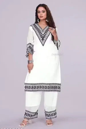 Women's Kurta with matching bottomwear from 15801, traditional Indian ethnic wear, featuring a comfortable and stylish design.