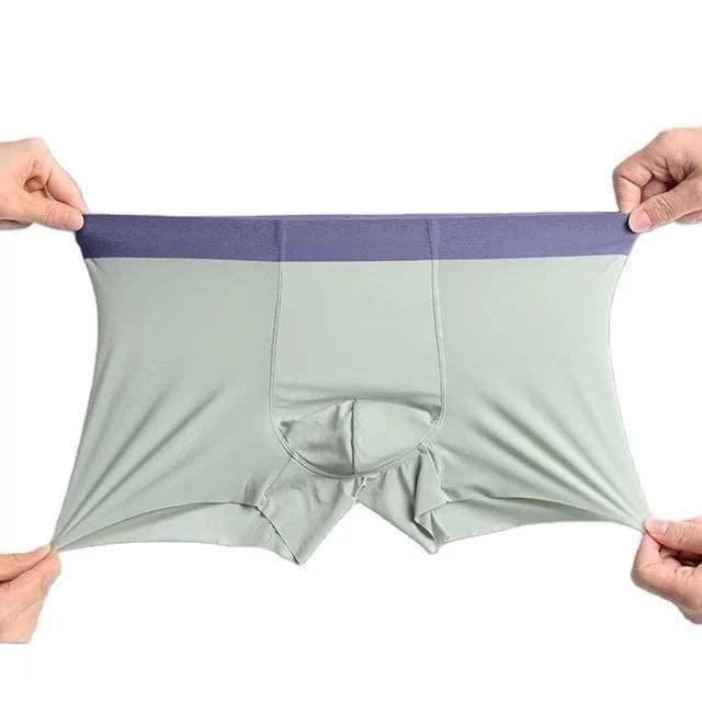 Men's Ice Silk Briefs Boxers from brand 34751, pack of 3, showing sleek, breathable fabric and comfortable fit.