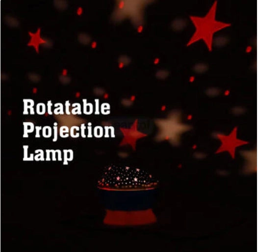 Star Master Projector Night Lamp from 18281, a projector lamp emitting star-shaped light patterns for cozy nighttime ambiance.