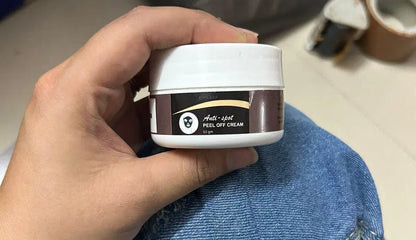 Anti-Spot Peel Off Cream by 1238, 50g, showing the cream in a tube with application instructions and clear branding.