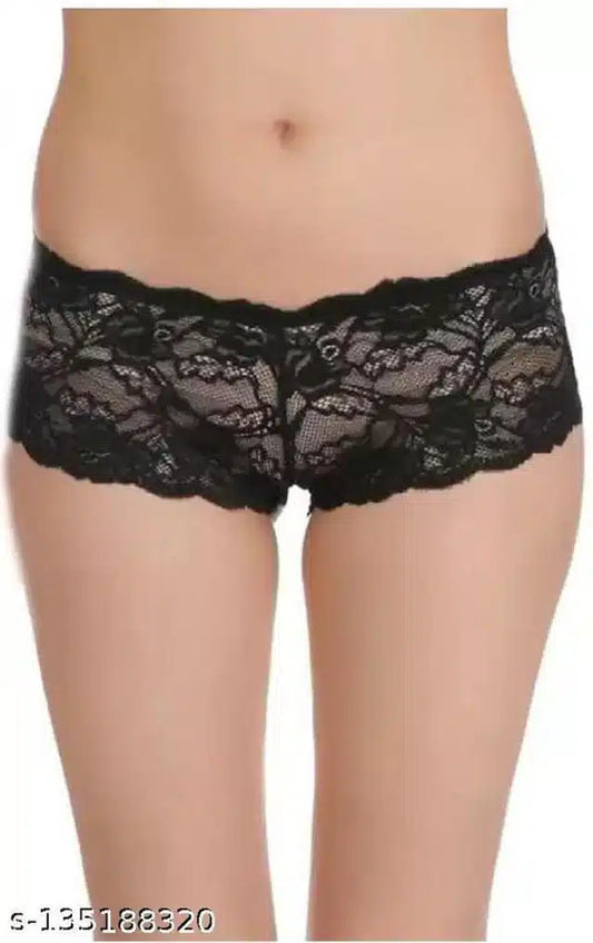 Black women’s net briefs in 7XL size from 8588, showcasing lightweight, breathable fabric and comfortable fit.