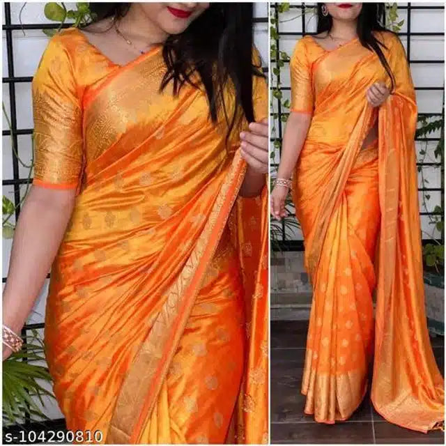 Brown Jacquard saree for women with intricate woven patterns, 6.3 meters long, from the 6246 brand.