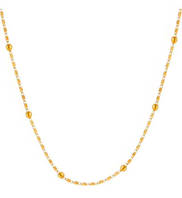 Long women's artificial metal ballchain necklace, jewelry findings with F9 quality for stylish accessorizing.