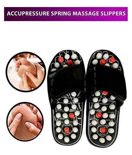 Spring Acupressure and Magnetic Therapy Accu Yoga Paduka slippers with textured soles for enhanced foot relaxation and reflexology.