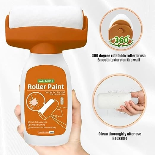 White wall repair roller for painting solutions, designed for seamless wall repairs and wall painting projects.