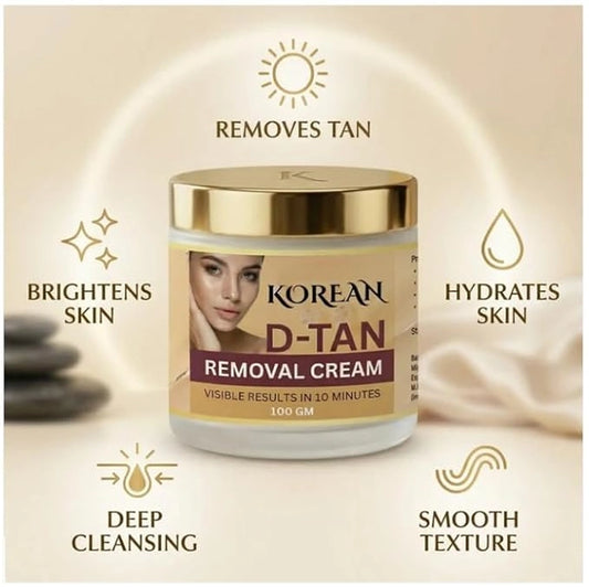 Korean D-Tan Removal Face Cream by 31092 showing the creamy texture in a jar on a clean surface.