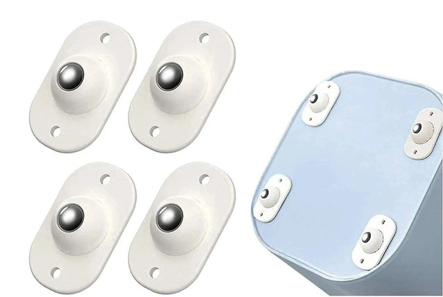 Self-adhesive mini swivel caster wheels with four-pack, ideal for mounting and furniture mobility, branded 19202.