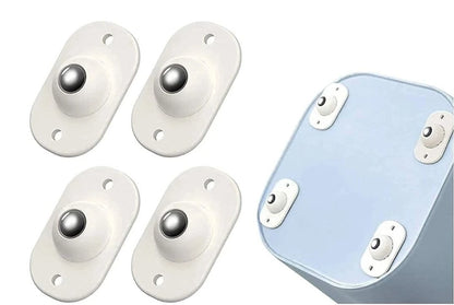 Self-adhesive mini swivel caster wheels with four-pack, ideal for mounting and furniture mobility, branded 19202.