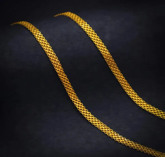 Gold chain jewelry findings, 24-inch artificial gold chain for men and women, versatile accessory for jewelry making.