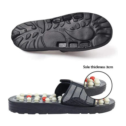 Spring Acupressure and Magnetic Therapy Accu Yoga Paduka slippers with textured soles and magnetic therapy features for foot health.